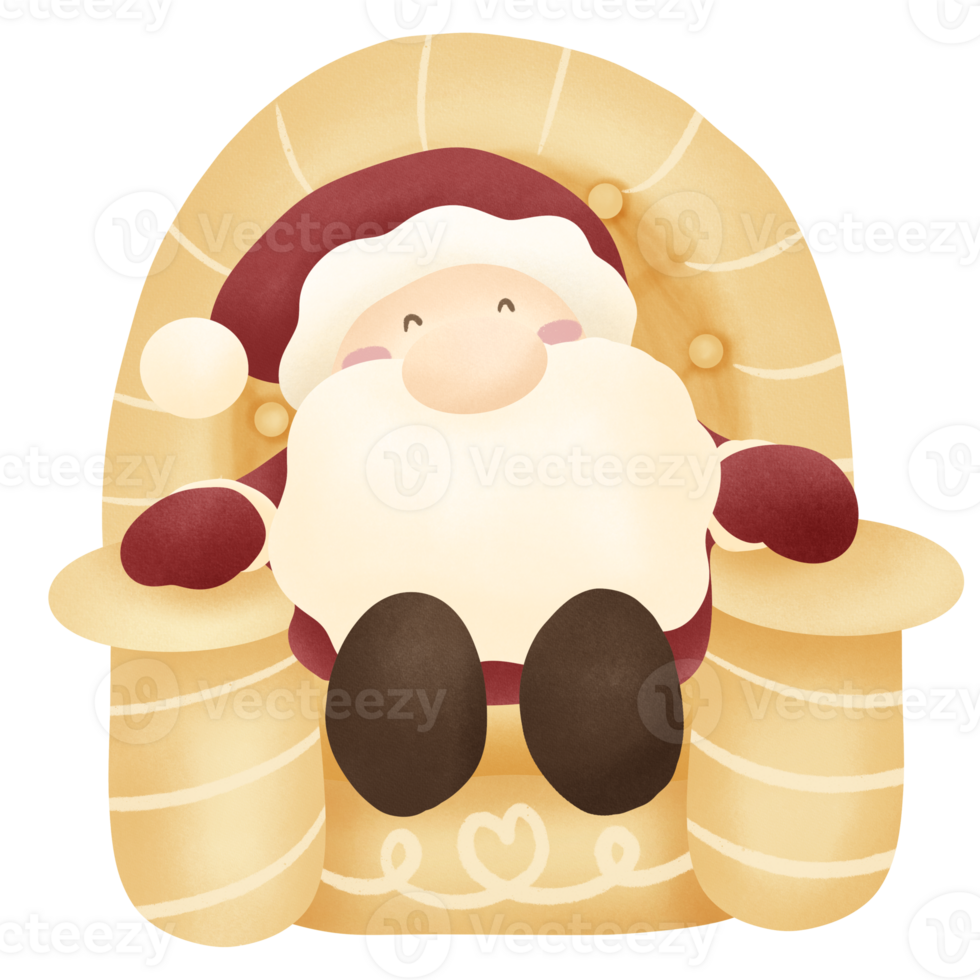 Santa Claus and sofa png