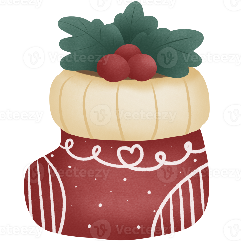 cute Christmas sock png