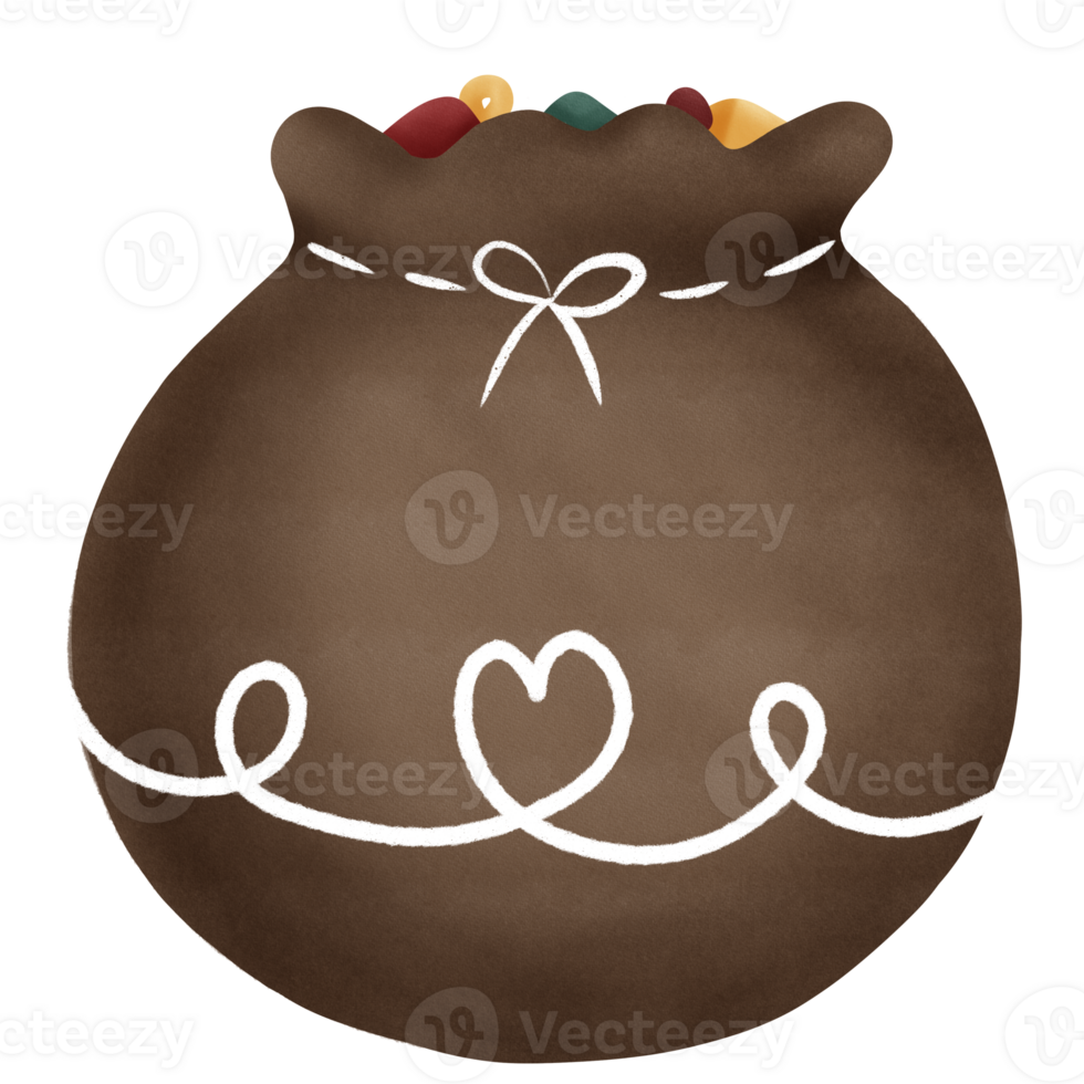 Christmas gift bag png