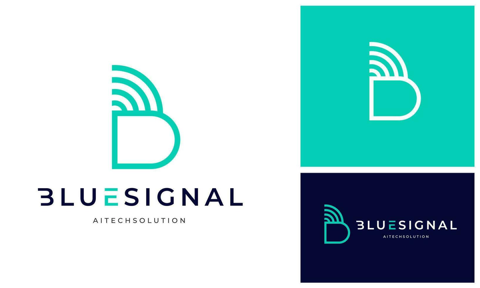 Modern Initial Letter B Bandwidth Signal Connection for Internet Network Technology logo design vector