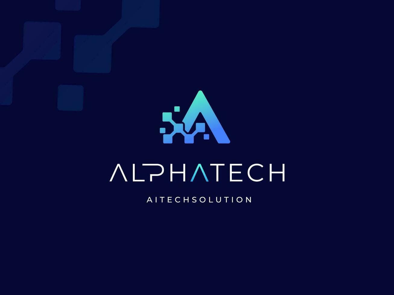 Modern Initial Letter A Algorithm Authentication Analytic Access Adaptive with Digital Data Pixel Technology logo design vector