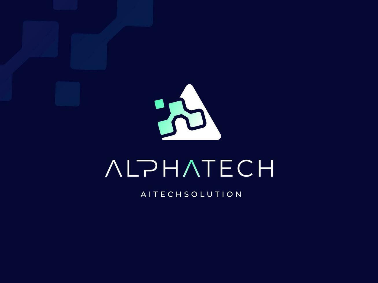 Modern Initial Letter A Algorithm Authentication Analytic Access Adaptive with Digital Data Pixel Technology logo design vector