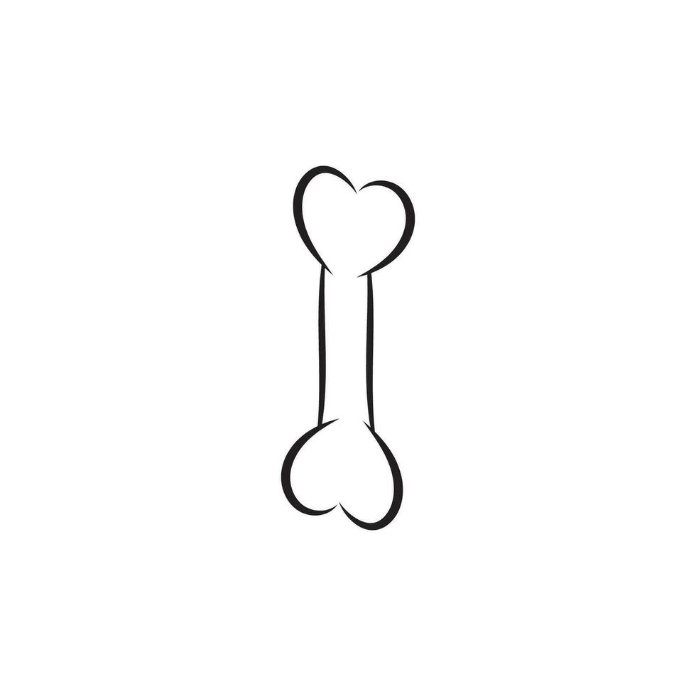 Dog bone logo vector illustration icon