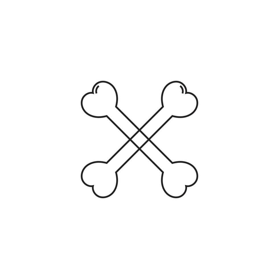 Dog bone logo vector illustration icon