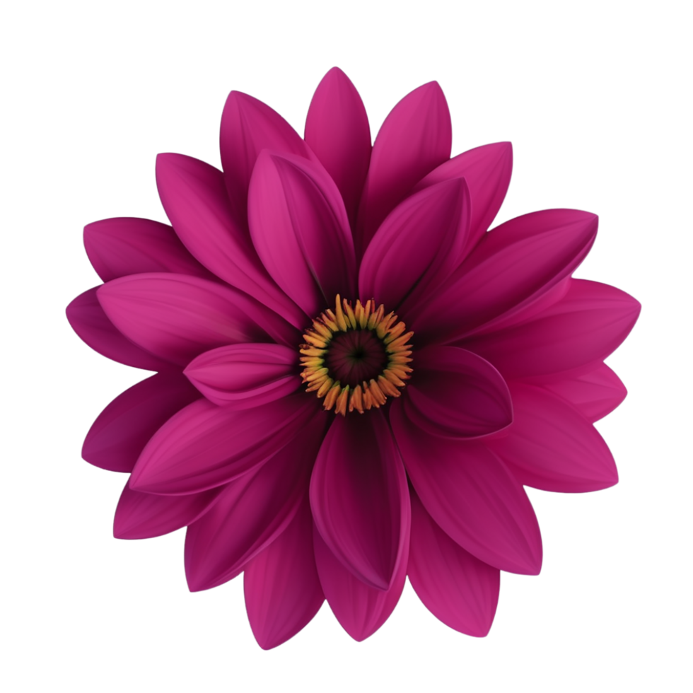 AI Generative pink dahlia flower isolated on transparent background PNG image