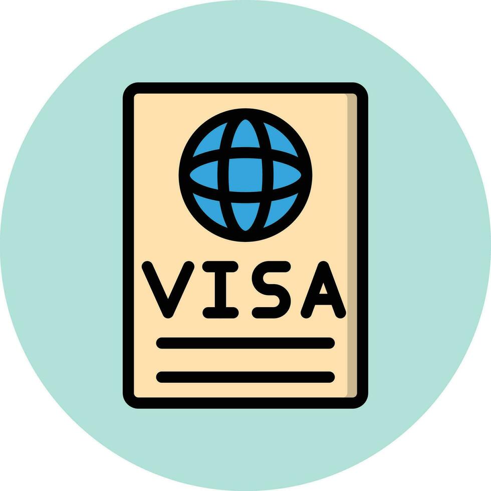 Visa Vector Icon Design Illustration