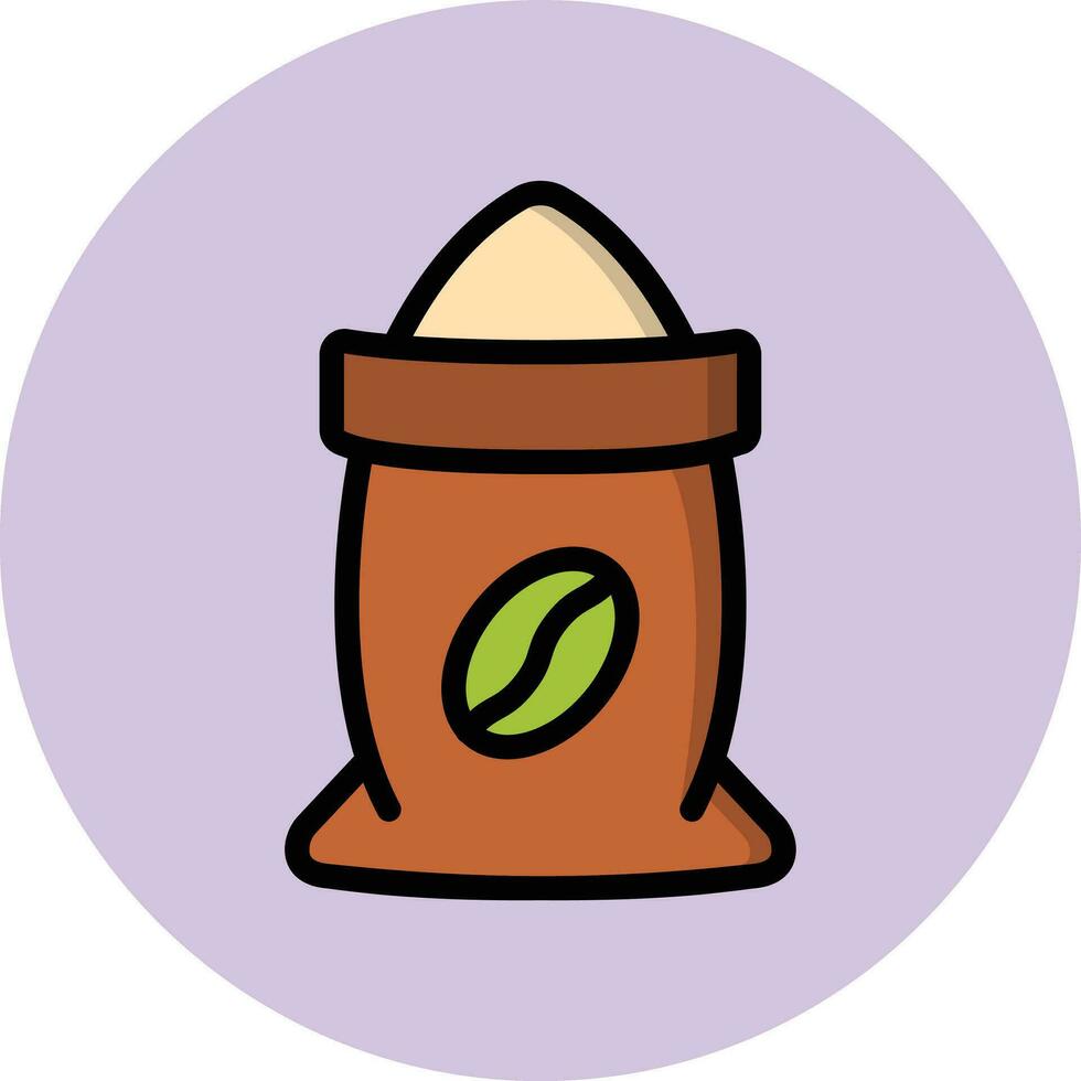 Coffee Bag Vector Icon Design Illustration