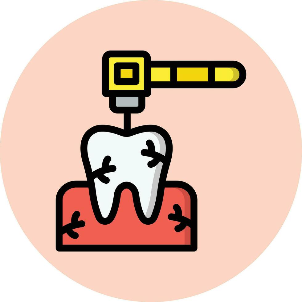 Dental Drill Vector Icon Design Illustration