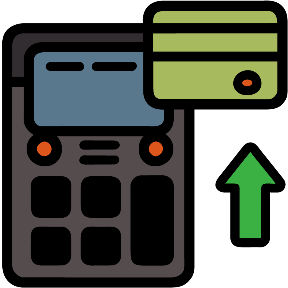 Forma de pagamento de crédito cartão com a seta acima png
