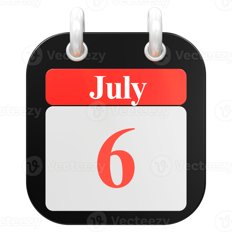 icon calendar 3D Rendering png