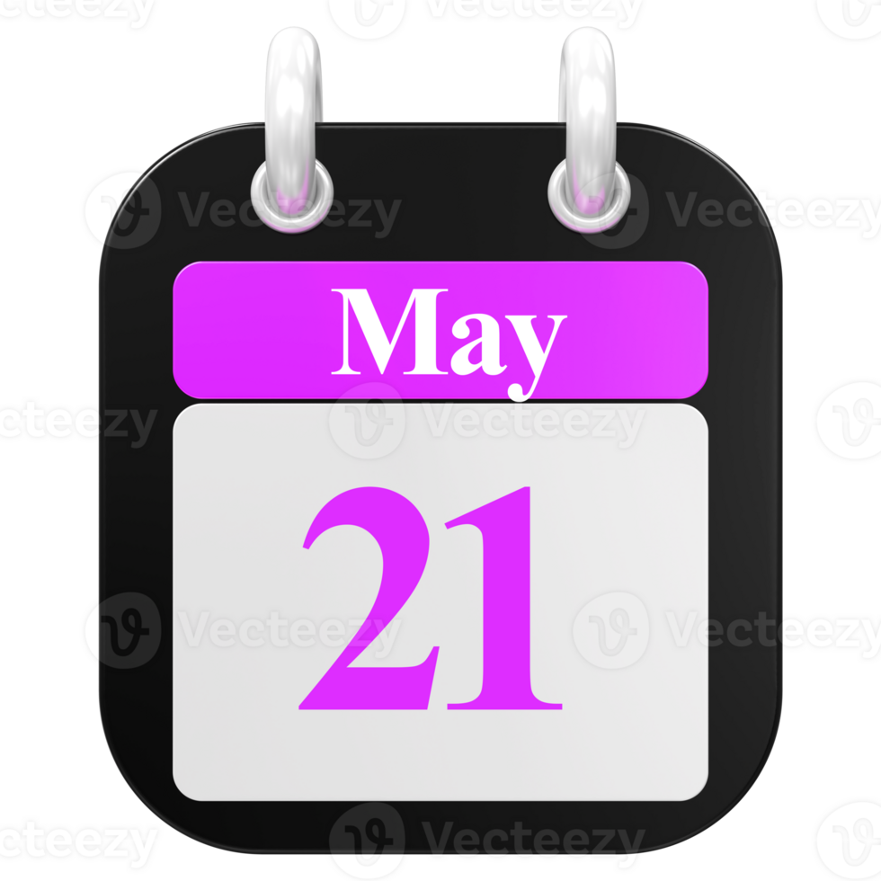 icon calendar 3D Rendering png