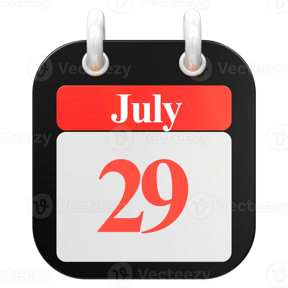 icon calendar 3D Rendering png