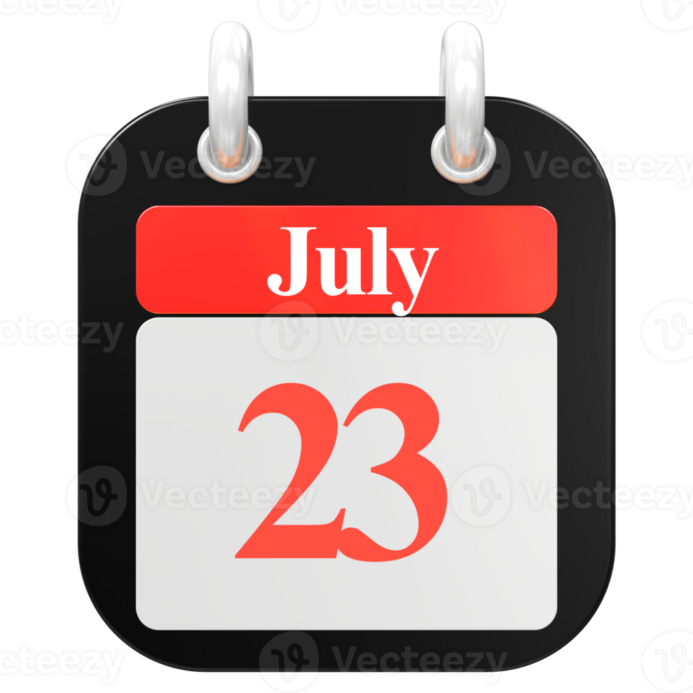 icon calendar 3D Rendering png