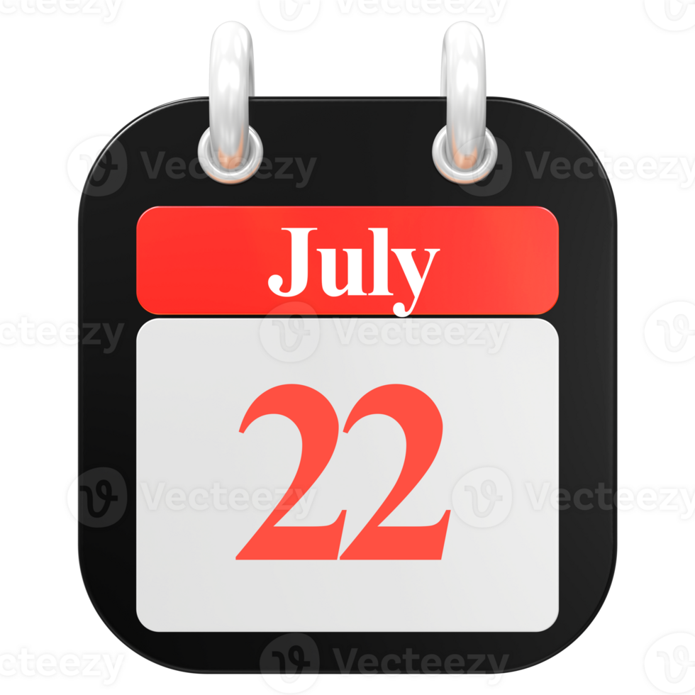 icon calendar 3D Rendering png