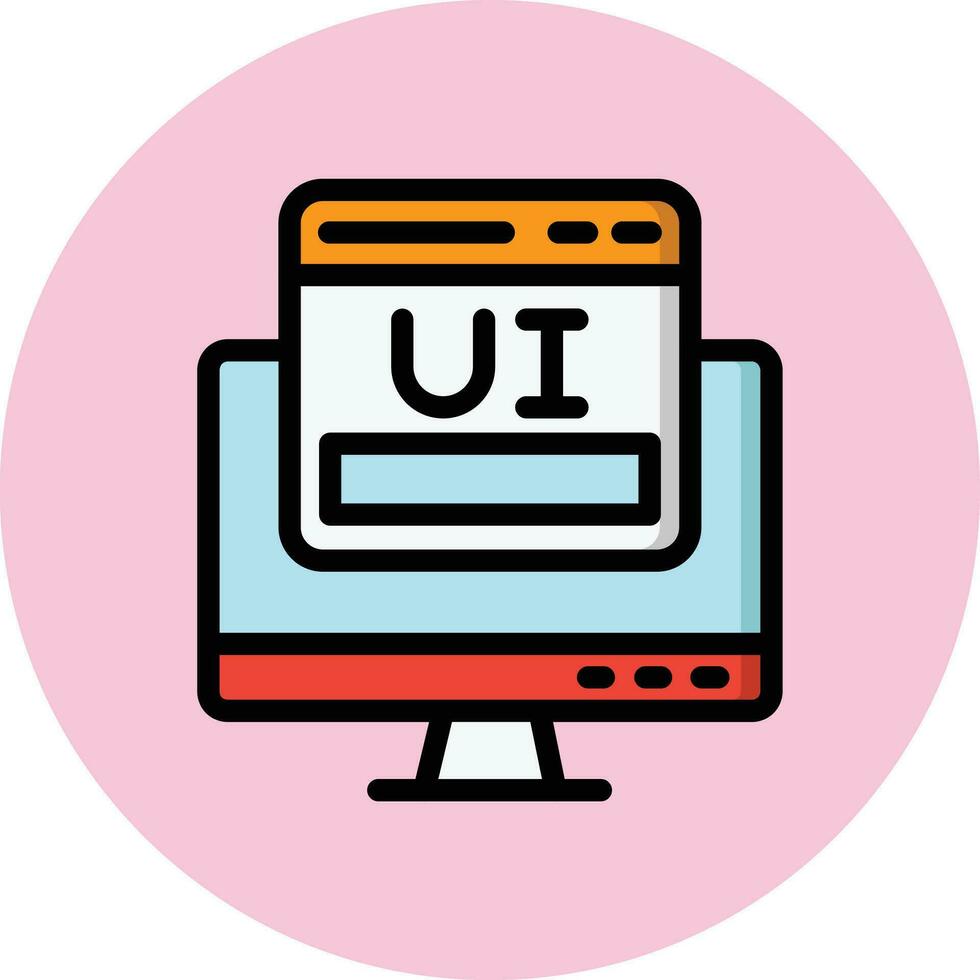 ilustración de diseño de icono de vector de diseño de interfaz de usuario