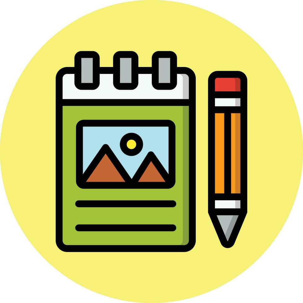 Sketchbook Vector Icon Design Illustration