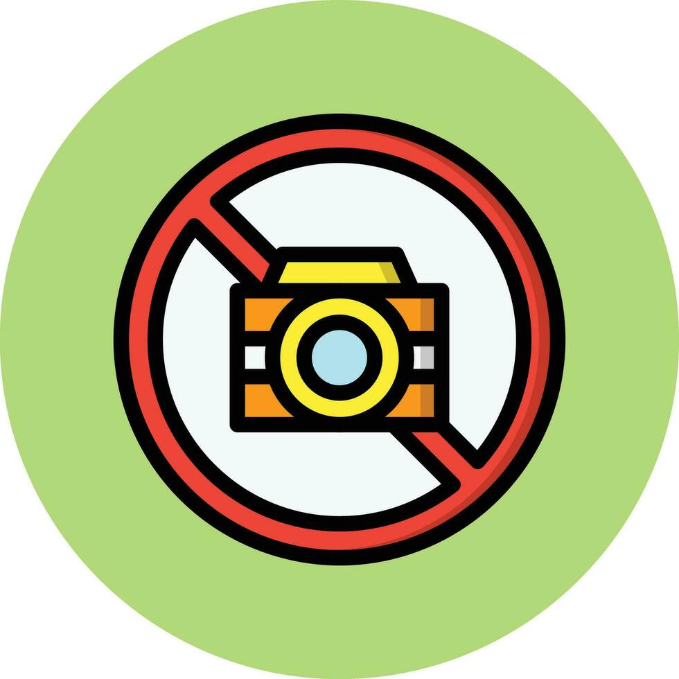 No Camera Vector Icon Design Illustration