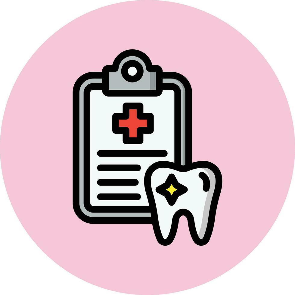 Dental Record Vector Icon Design Illustration