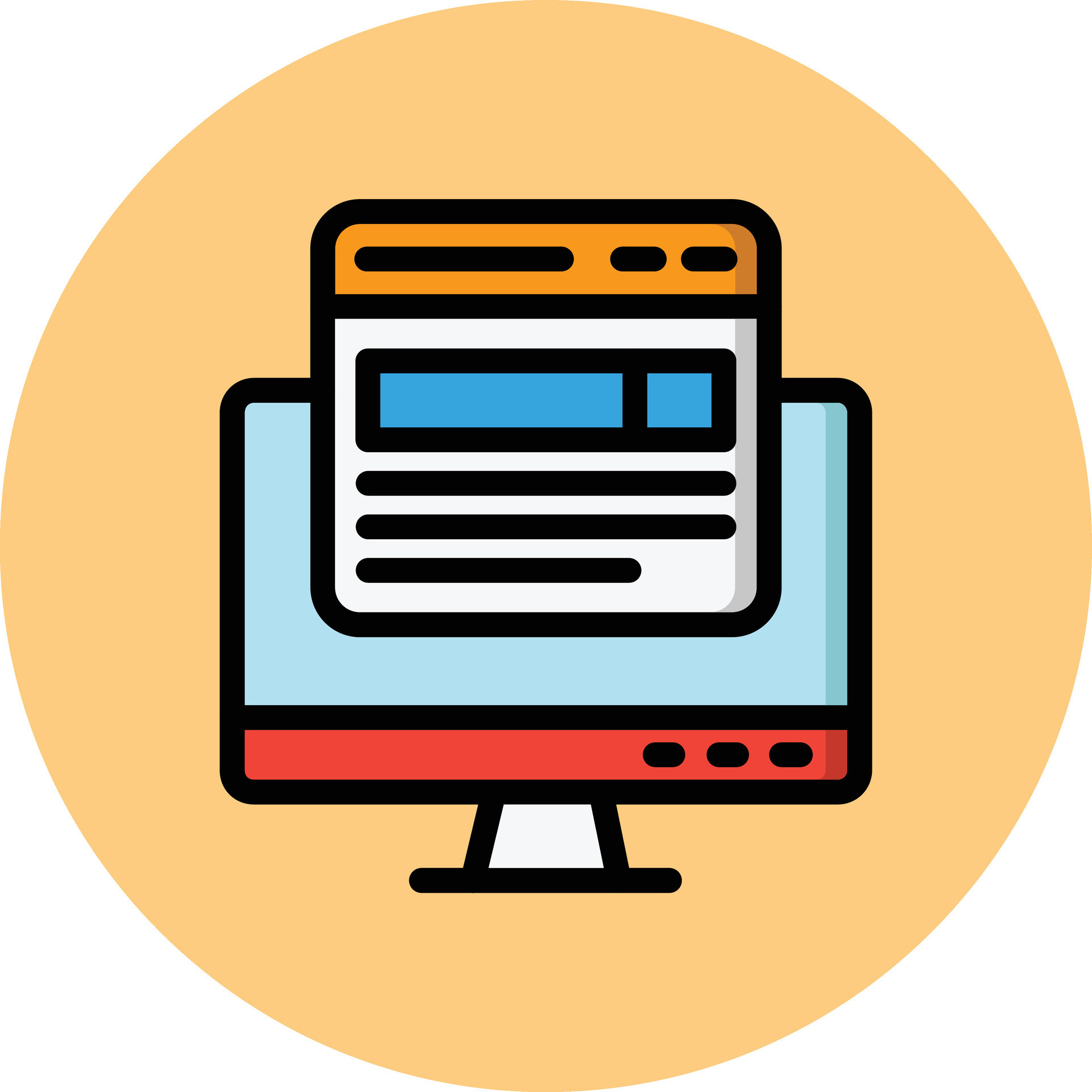 Front end Vector Icon Design Illustration 34610801 Vector Art at Vecteezy