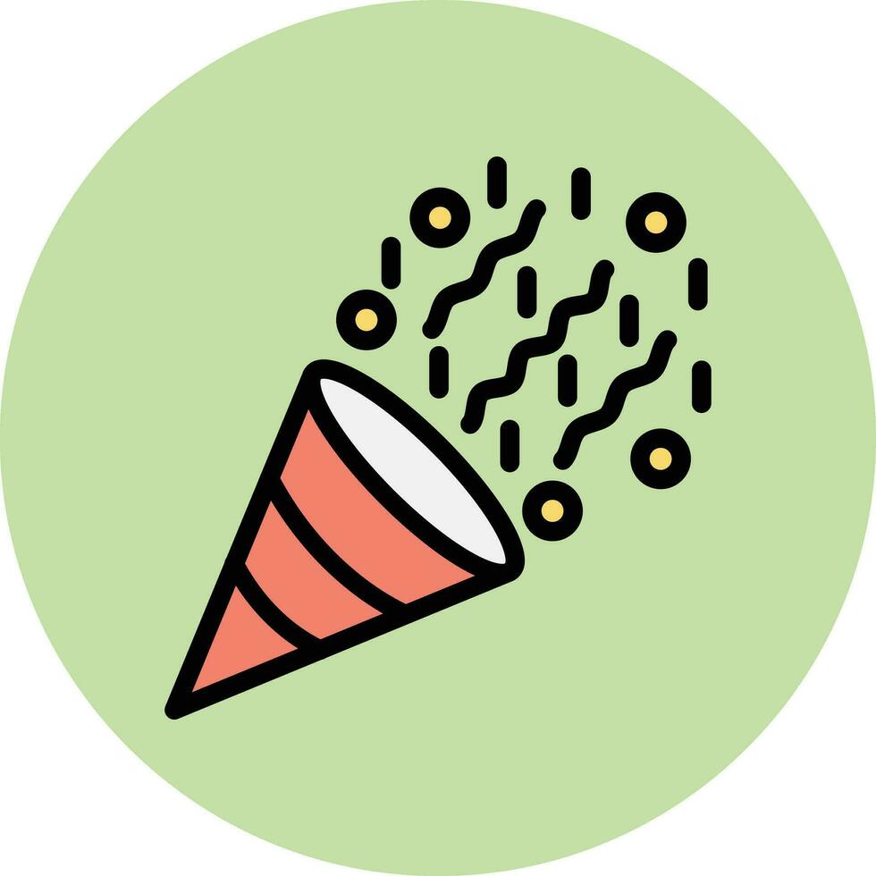 ilustración de diseño de icono de vector de confeti