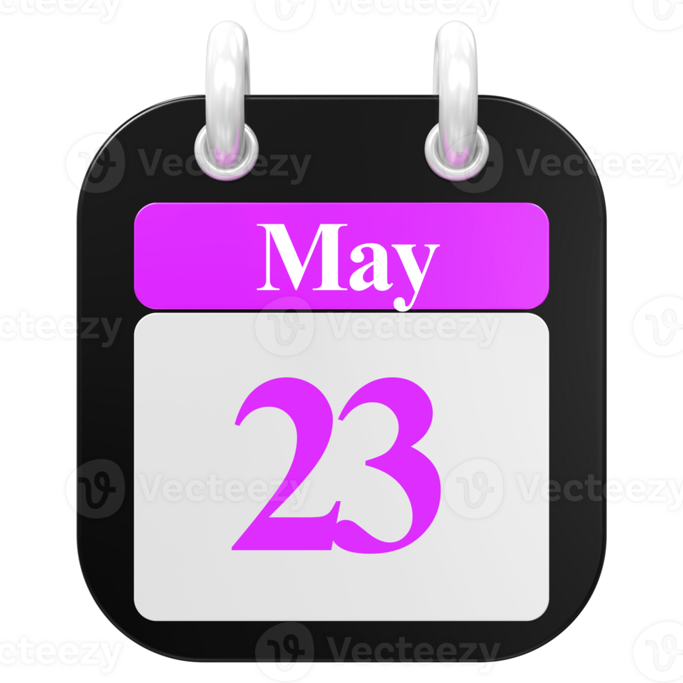 icon calendar 3D Rendering png