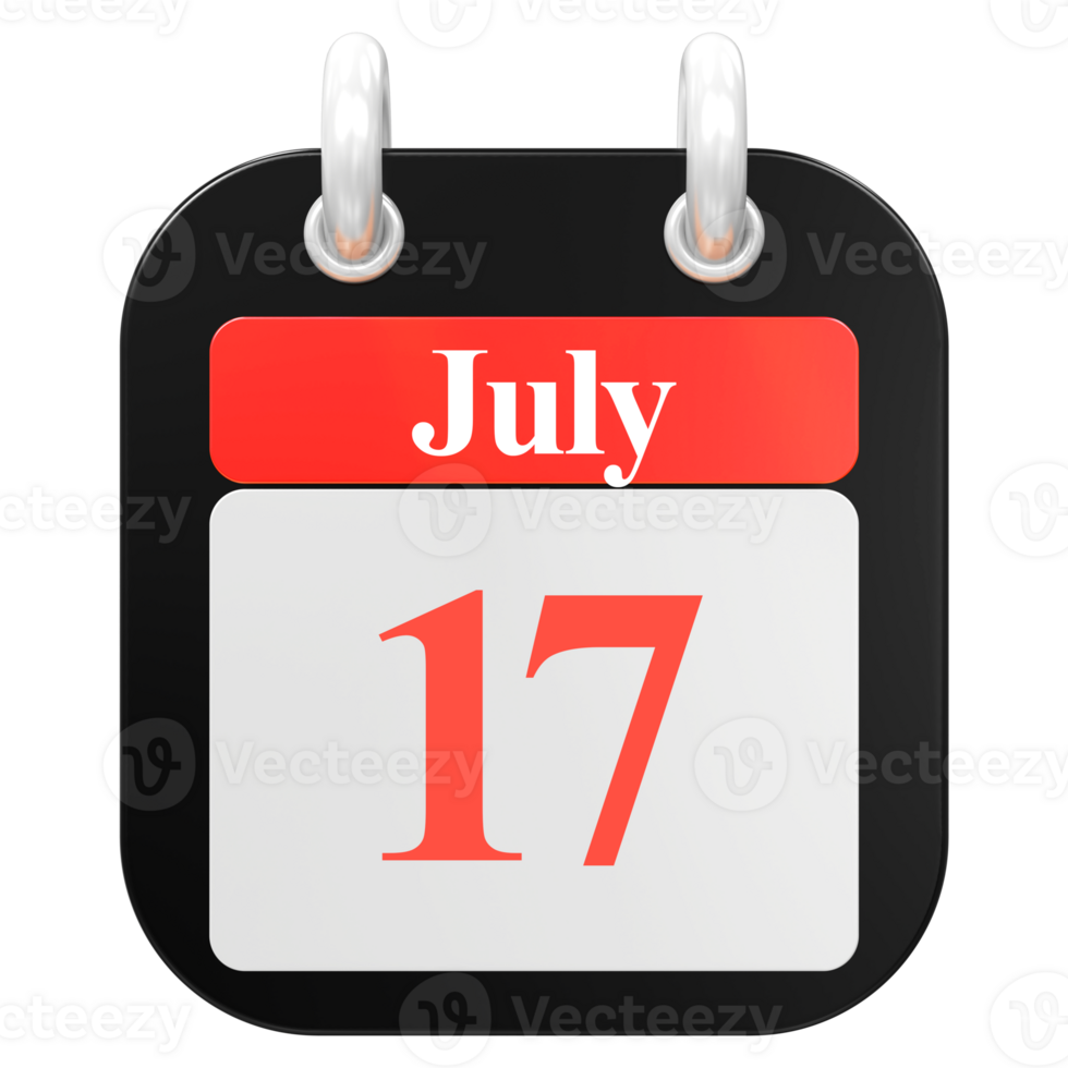 icon calendar 3D Rendering png