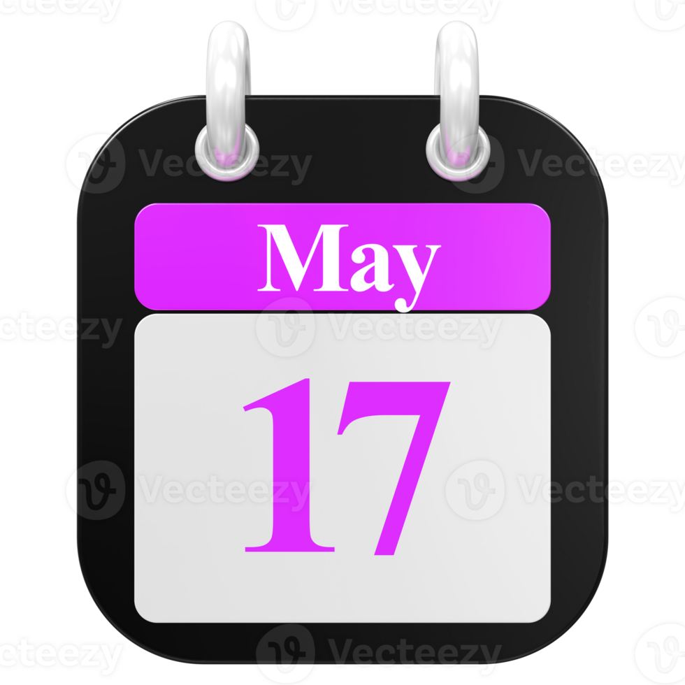 icon calendar 3D Rendering png