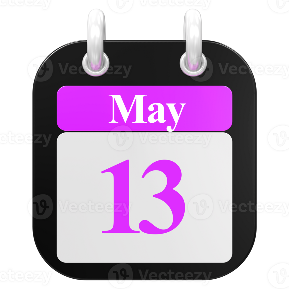 icon calendar 3D Rendering png