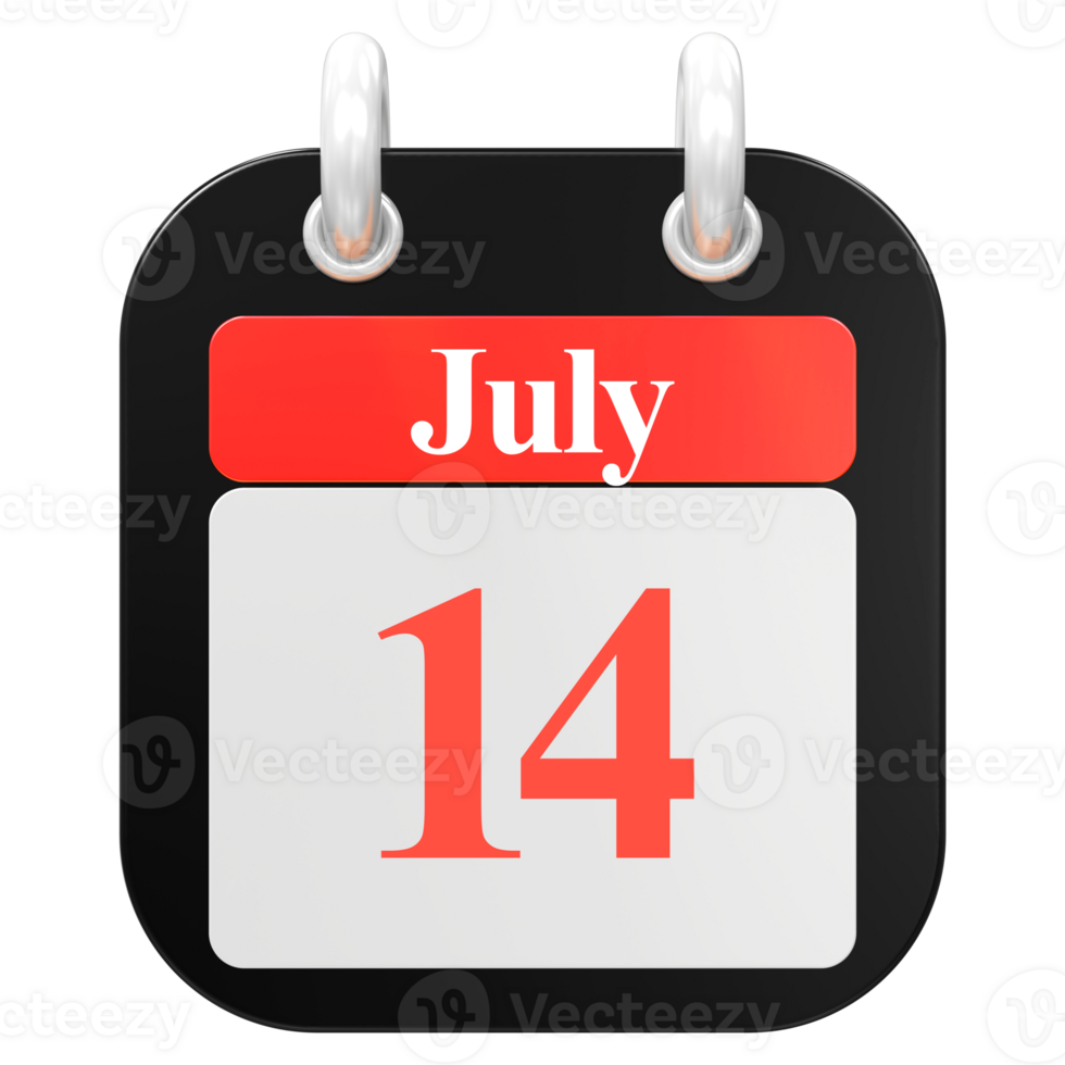 icon calendar 3D Rendering png