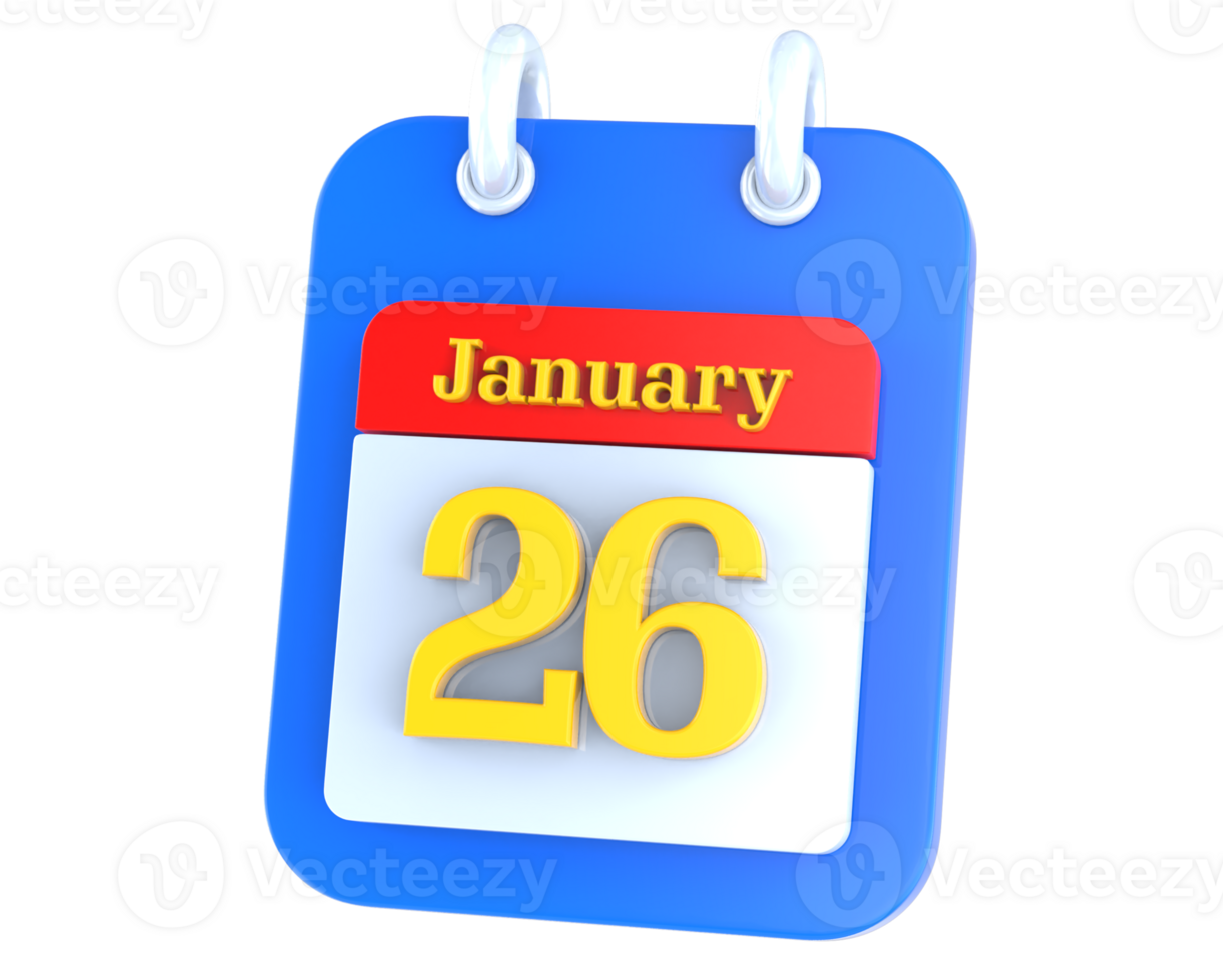 icon calendar 3D Rendering png