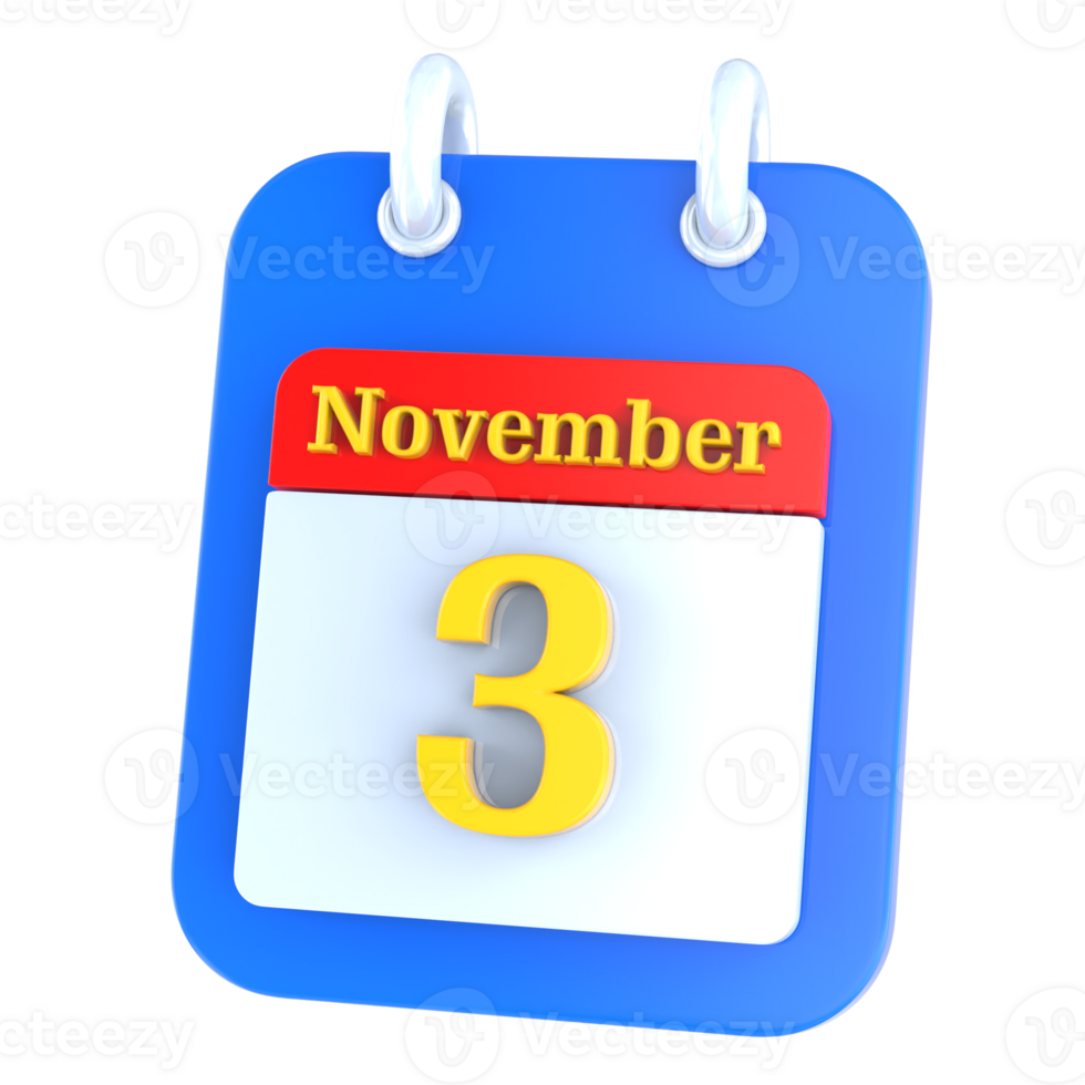icon calendar 3D Rendering png