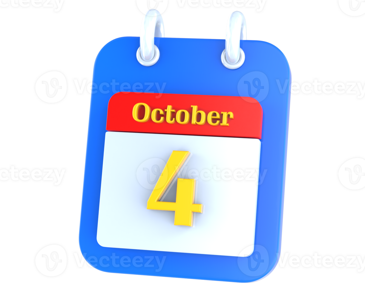 icon calendar 3D Rendering png