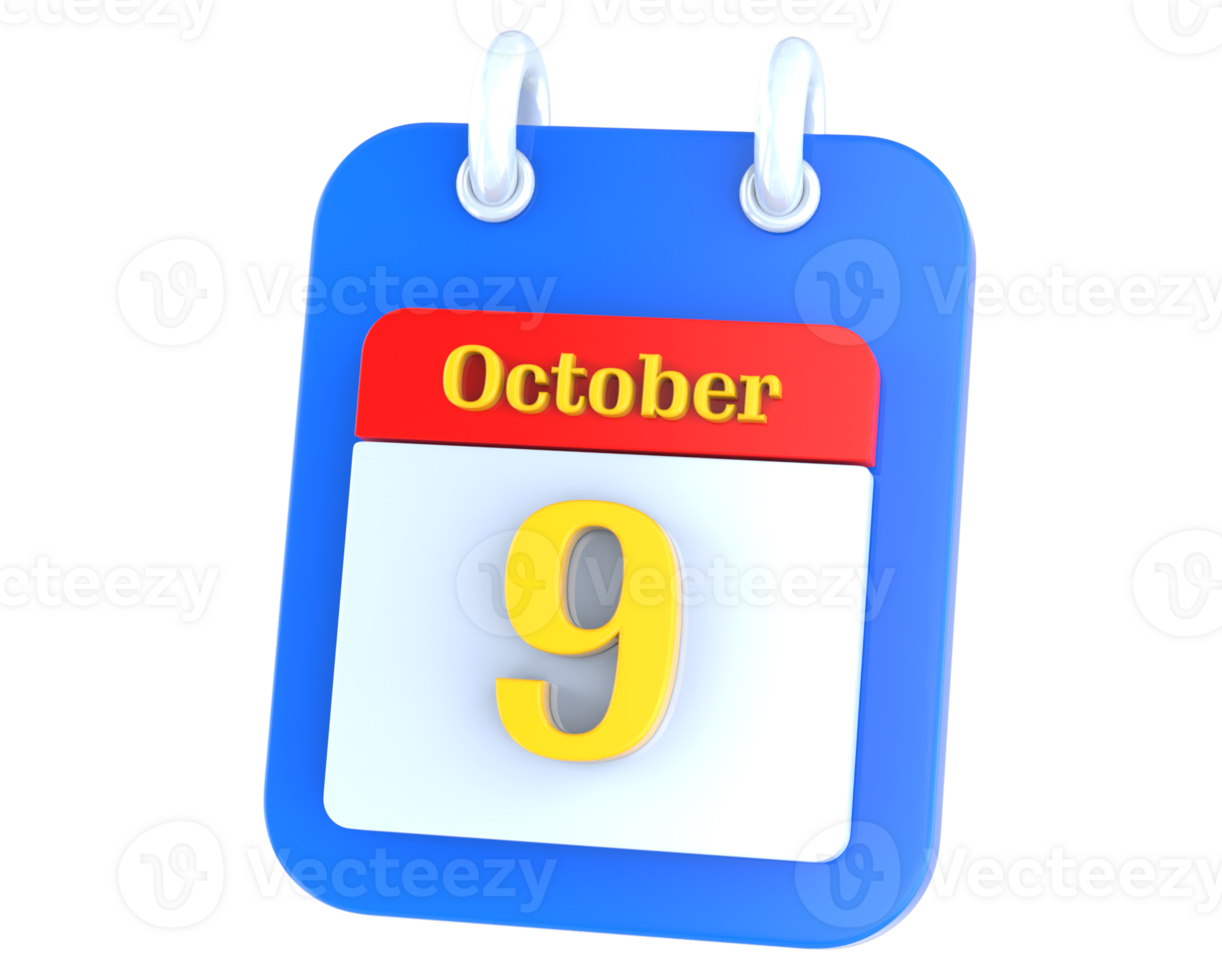 icon calendar 3D Rendering png
