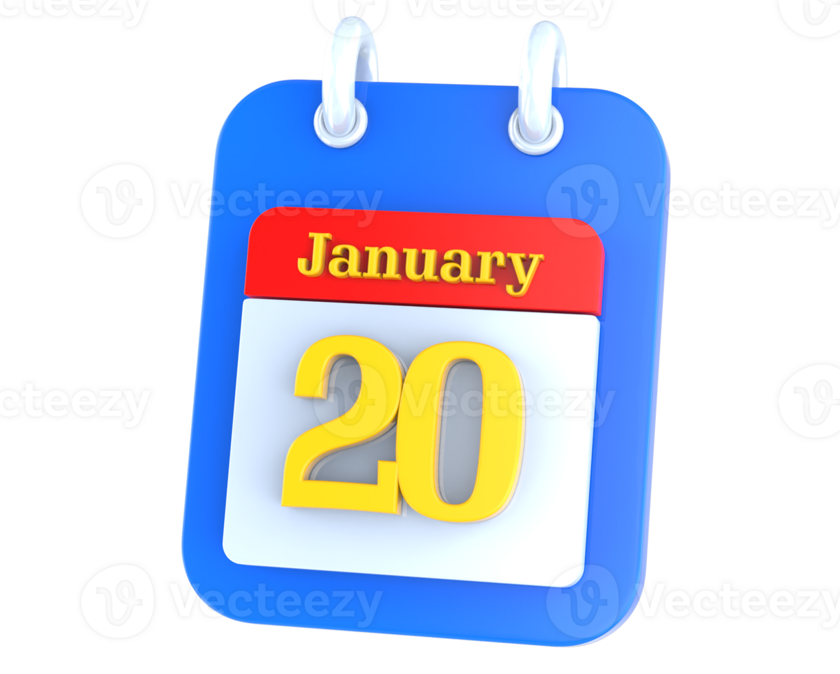 icon calendar 3D Rendering png