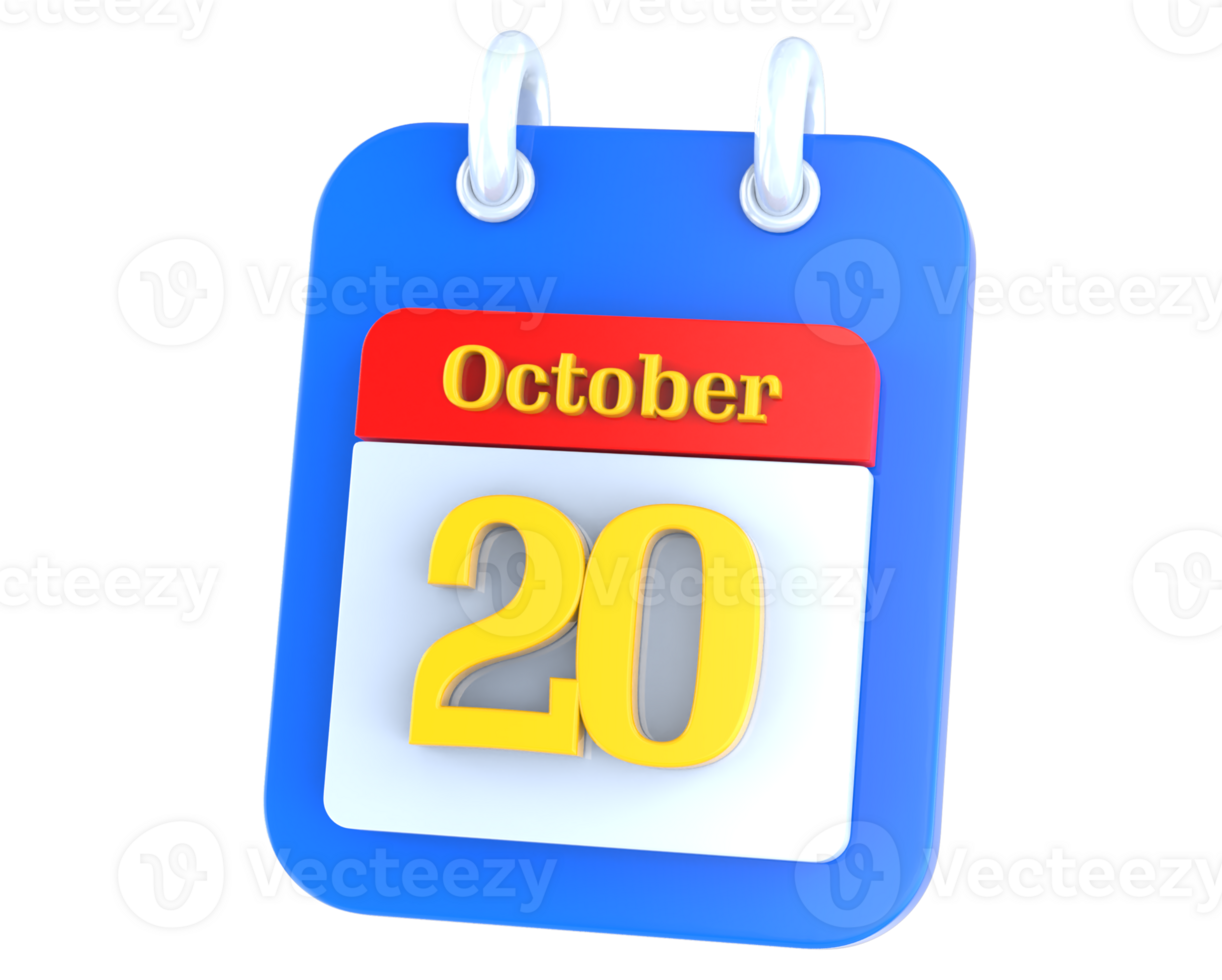 icon calendar 3D Rendering png