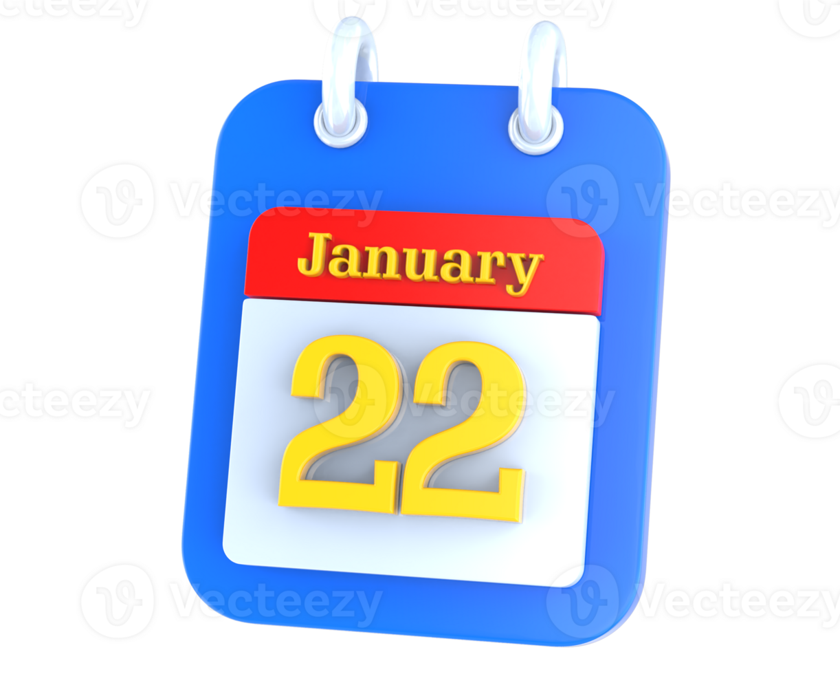 icon calendar 3D Rendering png