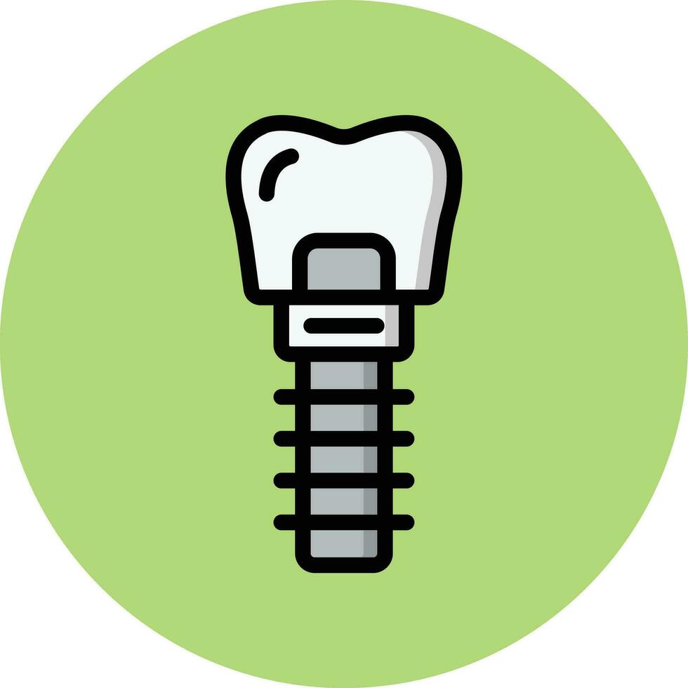 Dental Implant Vector Icon Design Illustration