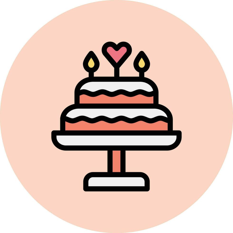 Cake Vector Icon Design Illustration