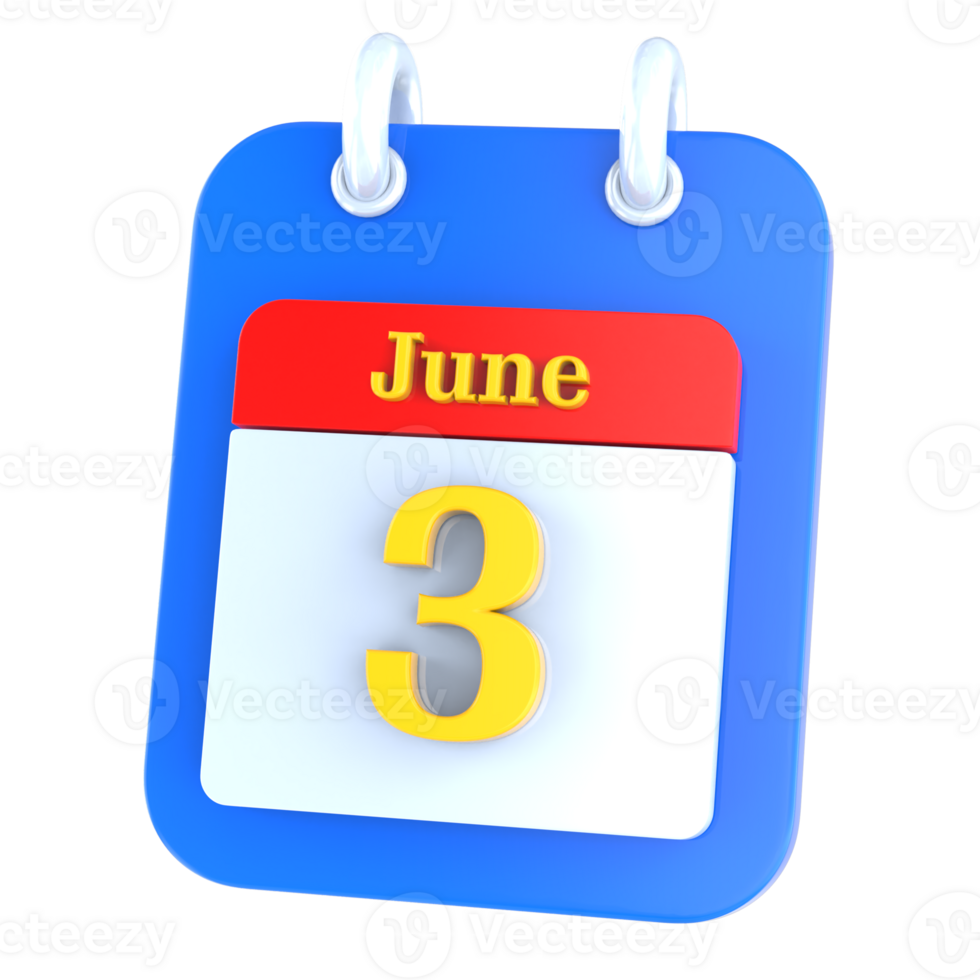 icon calendar 3D Rendering png