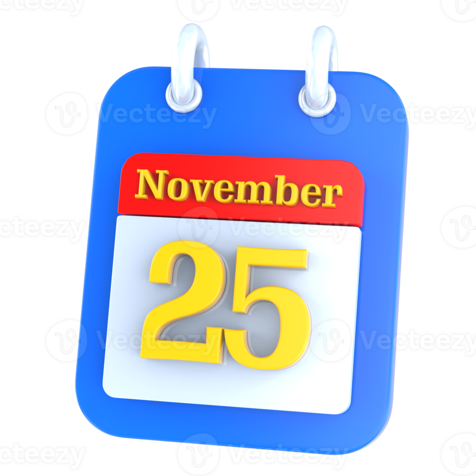 icon calendar 3D Rendering png