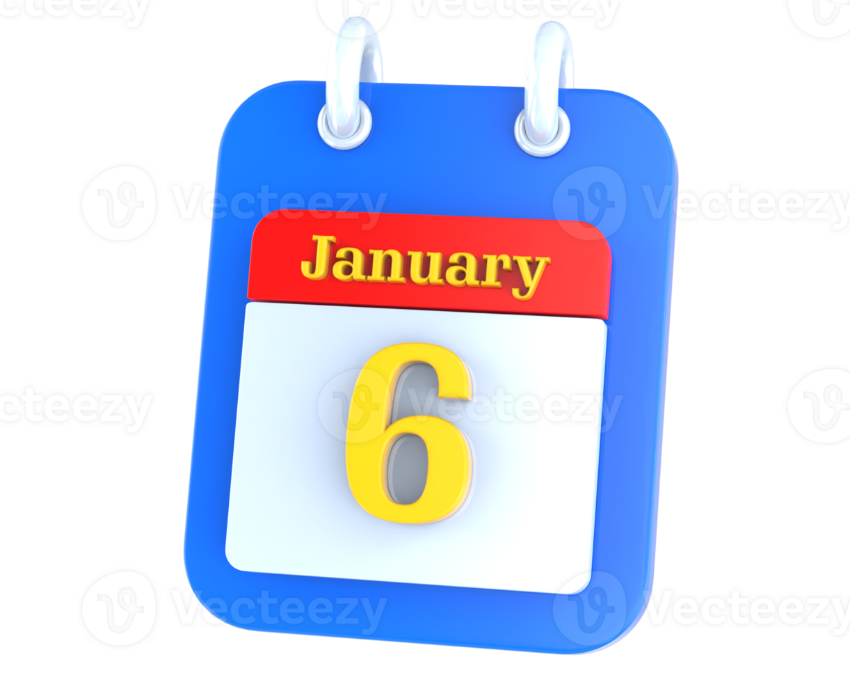 icon calendar 3D Rendering png