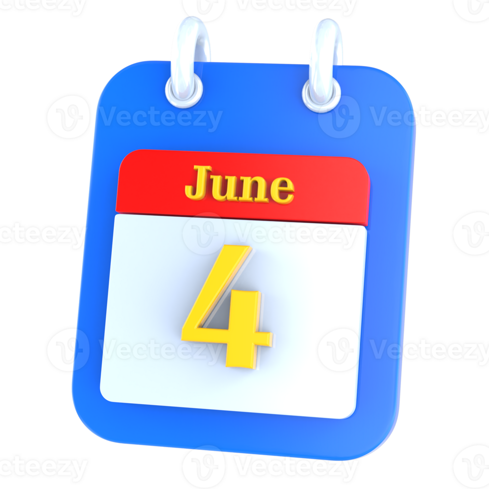 icon calendar 3D Rendering png