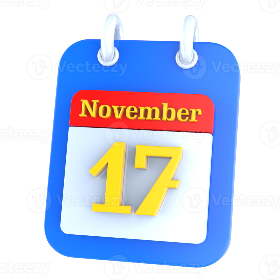 icon calendar 3D Rendering png