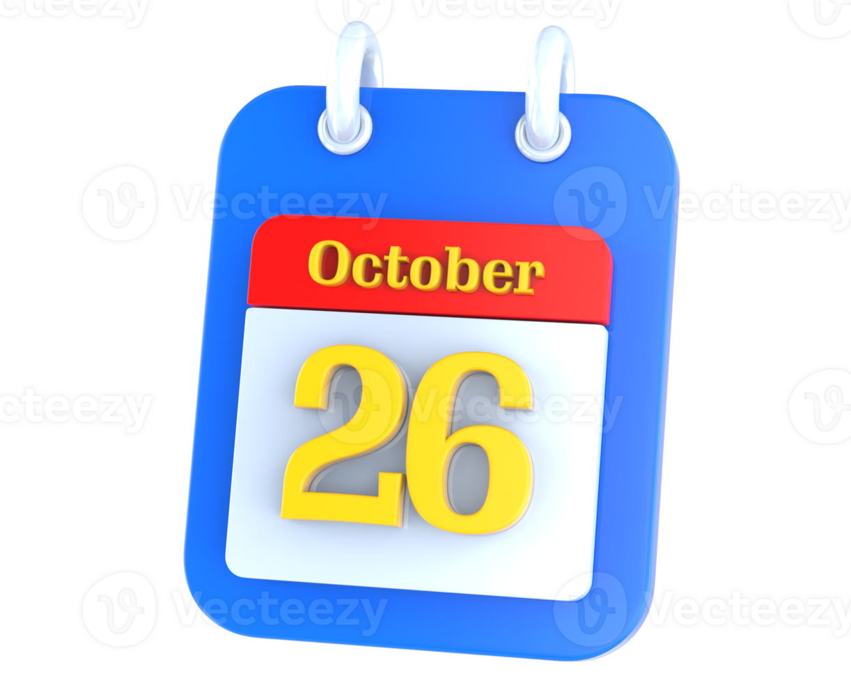 icon calendar 3D Rendering png