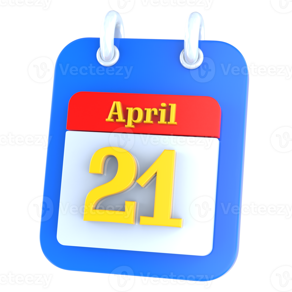 icon calendar 3D Rendering png