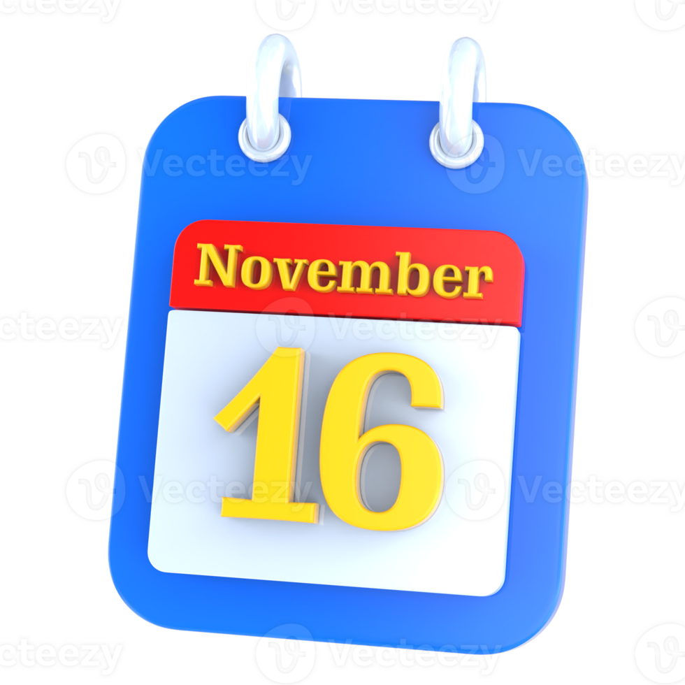 icon calendar 3D Rendering png