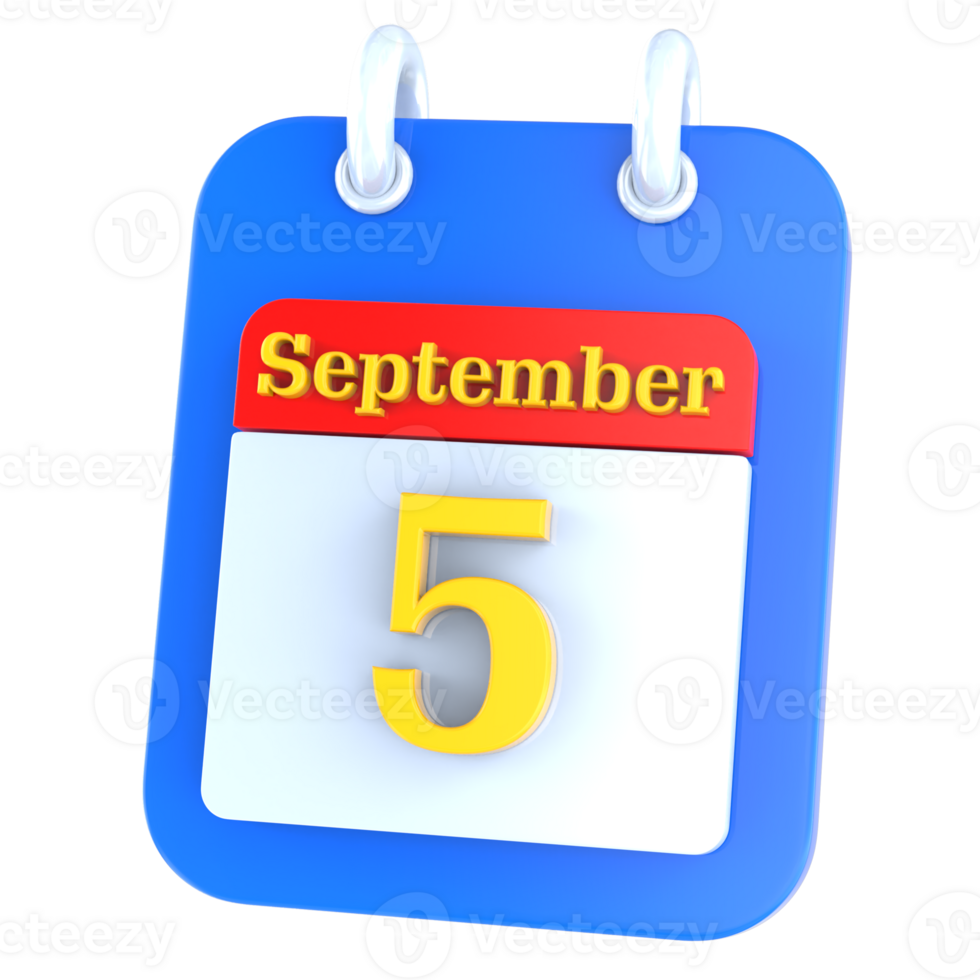icon calendar 3D Rendering png