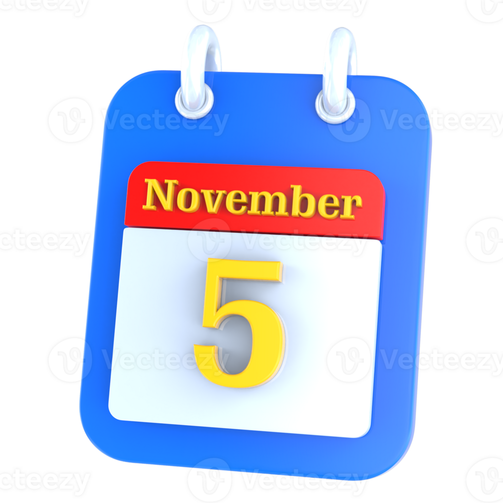 icon calendar 3D Rendering png