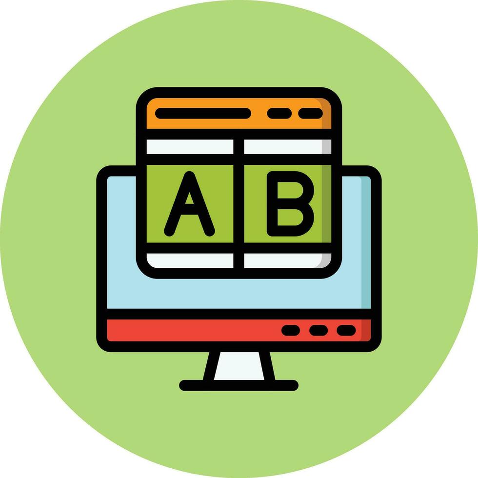 Ab testing Vector Icon Design Illustration