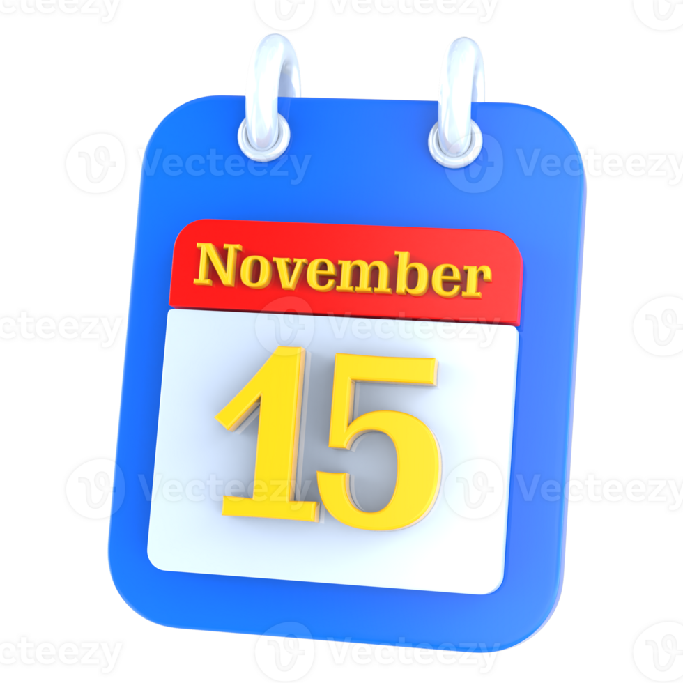 icon calendar 3D Rendering png